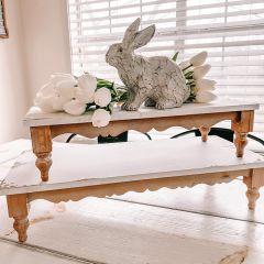 Ornate Rectangle Wood Riser Set of 2