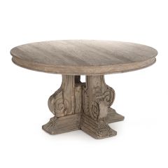 Ornate Scrolled Wood Dining Table