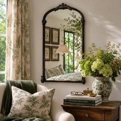 Ornate Vintage Iron Frame Mirror