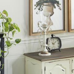 Ornate Wood and Metal Candleholder