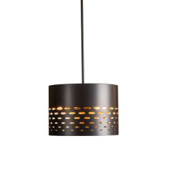 Oval Cutouts Metal Drum Pendant Light