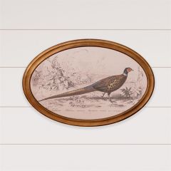 Oval Framed Pheasant Wall Decor
