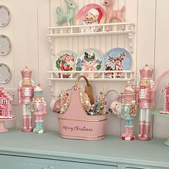 Oval Merry Christmas Metal Basket Set of 2