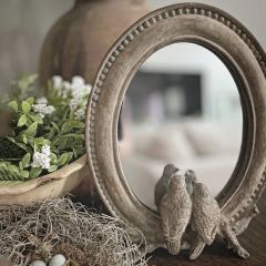 Oval Tabletop Bird Mirror