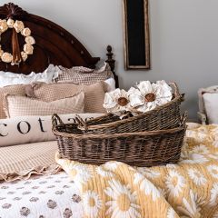 Oval Wicker Nesting Basket Collection Set of 3