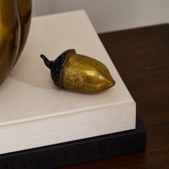 Oversized Golden Acorn Accent