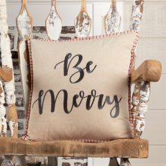 Plaid Pattern Be Merry Christmas Pillow