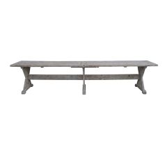 Oversized Wood Trestle Dining Table