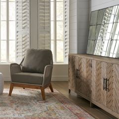 Oxidized Windowpane Glass Mirror 71 Inch