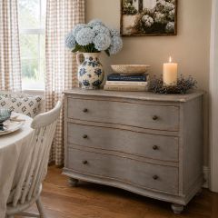 Painted Bow Front Chest of Drawers