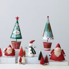 Painted Fabric Santa