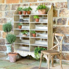 Painted Farmhouse Preserve Display Shelf