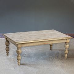 Painted Farmhouse Spool Leg Coffee Table