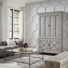 Painted French Country Cupboard Cabinet
