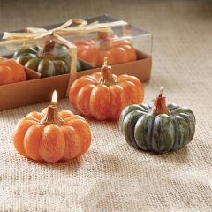 Painted Heirloom Pumpkin Candles Set of 3