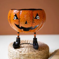 Painted Metal Halloween Candy Bowl