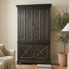 Painted Pine Cabinet Bookcase | SHIPS FREE