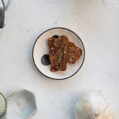 Painted Polka Dot Stoneware Plate