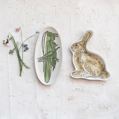Painted Springtime Stoneware Plate