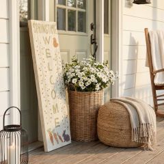 Painted Springtime Welcome Sign