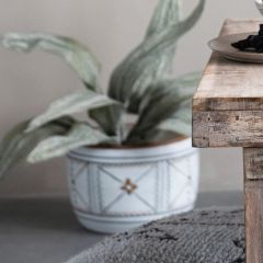 Painted Symbols Terracotta Bowl Planter