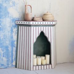 Painted Wood Distressed Fireplace Mantel