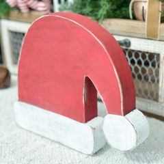 Painted Wood Santa Hat