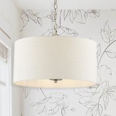 Pale Drum Shade Pendant Light