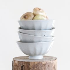 Pale Porcelain Latte Bowl Set of 2