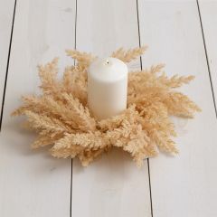 Pampas Plume Candle Ring Set of 3