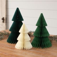 Paper Honeycomb Christmas Tree Set of 3