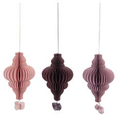 Paper Honeycomb Ornament Set of 3