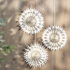 Paper Snowflake Ornament Set of 3
