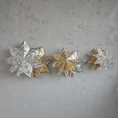 Paper Snowflake Ornament With Light Set of 2