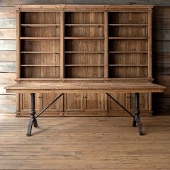 Parquet Top Reclaimed Oak Dining Table