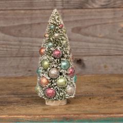 Pastel Ornament Bottle Brush Tree 10 Inch