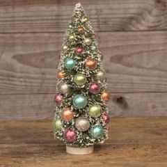 Pastel Ornament Bottle Brush Tree 12 Inch