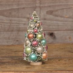 Pastel Ornament Bottle Brush Tree 8 Inch