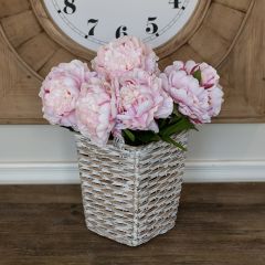 Pastel Pink Faux Peony Stem