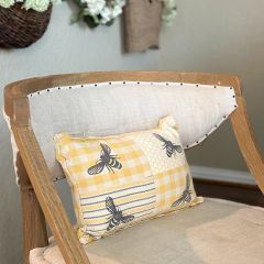Patchwork Bees Rectangle Accent Pillow