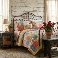 Patchwork Florals Reversible Quilt and Shams Set