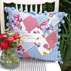 Patchwork Flowers for Your Heart Pillow Cover