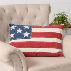 Patchy Flag Lumbar Pillow
