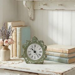 Patina Inspired Filigree Desk Clock
