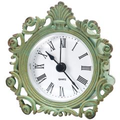 Patina Inspired Filigree Desk Clock
