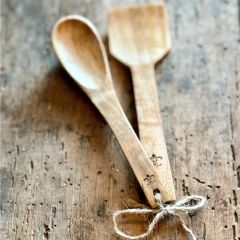 Patina Vie Handmade Mango Wood 2 Piece Spoon Set by Antique Farm House