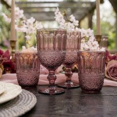 Patina Vie Lyon Plum Glassware by Antique Farmhouse Set of 6