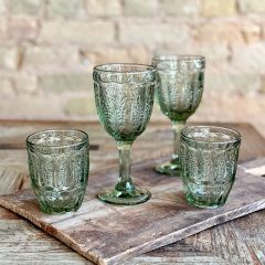 Patina Vie Rouen Sage Goblet or Tumbler by Antique Farmhouse Set of 6