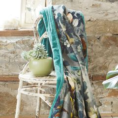 Patina Vie Sapphire in Bloom by Antique Farmhouse Luxurious Velvet Throw Blanket