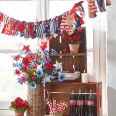 Patriotic Flag Rag Garland